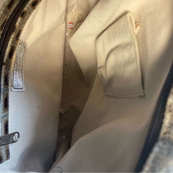 Clarita Accessories leather Gray Crocodile-Embossed  handmade Shoulder Bag - Picture 11 of 13